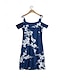 levne Šaty s potiskem-Dámské Slip Dress Květinový Tisk Ramínka Mini šaty Denní Krátký rukáv Léto Jaro