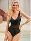 cheap One-piece swimsuits-Women&#039;s Swimwear Tassel One Piece Swimsuit Mesh Patchwork Plain Beach Wear Summer Bathing Suits