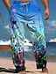 baratos Calças estampadas para homem-Calças de flores havaianas masculinas calças ao ar livre férias férias ajuste relaxado micro-elástico