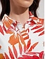 abordables Collection de créateurs-Femme T-shirt POLO Rouge Bleu Manche Courte Protection Solaire Top Floral Vêtements de golf pour femmes, tenues, vêtements