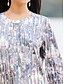 economico T-Shirt da donna-Per donna maglietta Pop art Giornaliero Fine settimana Stampa Argento Manica lunga Elegante Di tendenza Essenziale Rotonda Autunno inverno