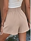 cheap Women&#039;s Shorts-Women&#039;s Shorts Polyester Plain Khaki Simple High Waist Short Vacation Casual Daily