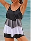 voordelige Tankini&#039;s-Dames Zwemkleding Tankini 2 stuks Zwempak Kleurenblok Vakantie Badpakken