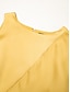 cheap Casual Dress-Satin Asymmetric Overlay Maxi Dress