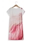 Χαμηλού Κόστους Print Φορέματα-Γυναικεία Φλοράλ Φύλλο Στάμπα Λαιμός χτενισμένος Μίνι φόρεμα Καθημερινά Ημερομηνία Κοντομάνικο Καλοκαίρι Άνοιξη