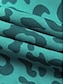 abordables robe décontractée imprimée-Femme Robe chemise Robe imprimée Robe Maxi Bleu Vert Motif Léopard Retrousser les manches Strass Eté Col de Chemise Imprimé léopard S M L