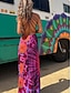 cheap Casual Dresses-Women&#039;s Bodycon Sheath Dress Floral Backless Print Scoop Neck Maxi Dress Elegant Stylish Party Daily Sleeveless Summer
