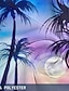 preiswerte Bedruckte Hosen-Herren Hawaiianisch Kokosnussbaum Hosen Hose 3D-Druck Hose mit geradem Bein Mittlere Taillenlinie Elastischer Kordelzug in der Taille Outdoor Strasse Festtage Sommer Frühling Herbst entspannte