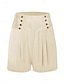cheap Women&#039;s Shorts-Women&#039;s Chinos Shorts Cotton Pocket High Cut High Waist Short Wine Summer