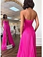 Χαμηλού Κόστους Φορέματα Χορού Αποφοίτησης-Γραμμή Α Φορέματα χορού Πάρτι Φόρεμα Χοροεσπερίδα Ουρά Αμάνικο Στράπλες Σατέν με Πλισέ Πιασίματα Φόρεμα 2024