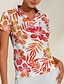 olcso Tervező kollekció-Női POLO trikó Piros Kék Rövid ujjú Napvédő Felsők Virágos Női golffelszerelések ruhák ruhák, ruházat