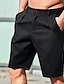 baratos shorts de trabalho-Homens chinês Shorts Chino Botão Bolsos Tecido Conforto Formal Festa Trabalho Moda Estilo Clássico Preto Cáqui Micro-Elástica