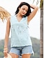 ieftine Bluze &amp; Camisole Damă-Pentru femei Bluză Floral Casual Concediu Imprimeu Roz Îmbujorat Fără manșon Elegant Modă De Bază În V