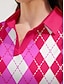 preiswerte Designer-Kollektion-Damen poloshirt Rosa Grün Kurzarm Sonnenschutz Shirt Plaid Damen-Golfkleidung, Kleidung, Outfits, Kleidung