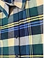 رخيصةأون ملابس علوية أساسية للنساء-قميص نسائي أخضر مخطط ومنقوشة مراجعة النمك مناسب للبس اليومي يوميا قبعة القميص فضفاض صالح L