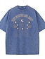 preiswerte T-Shirts für Damen-Damen T Shirt 100% Baumwolle Stern Täglich Sport Ausgehen Schwarz Kurzarm Vintage Western Rockig Rundhalsausschnitt Ganzjährig