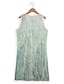 cheap Print Dresses-Women&#039;s Tank Dress Print Button Print Split Neck Mini Dress Daily Date Sleeveless Summer Spring