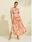 cheap Print Casual Dress-Satin Beaded Shirred Maxi Dress
