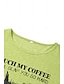 economico T-Shirt da donna-Per donna maglietta Gatto Alfabetico Testo Giornaliero Fine settimana Stampa Bianco Manica corta Essenziale Rotonda