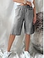 cheap Women&#039;s Shorts-Women&#039;s Shorts Linen Cotton Blend Pocket Knee Length Black Summer