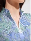 preiswerte Designer-Kollektion-Damen poloshirt Weiß Rosa Dunkelmarine Langarm Sonnenschutz Shirt Paisley-Muster Herbst Winter Damen-Golfkleidung, Kleidung, Outfits, Kleidung