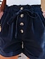 preiswerte Damenshorts-Damen Shorts Kurze Hosen Baumwolle Seitentaschen Kurz Marinenblau Sommer