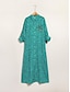 billige uformell kjole med trykk-maxi-skjortekjole i leopardmønster med paljetter