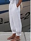 رخيصةأون سراويل تحتية قصيرة للنساء-نسائي سراويل خليط كتان / قطن جيوب جانبية مقصوص مكتمل الطول أبيض الصيف