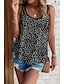 ieftine Bluze &amp; Camisole Damă-Pentru femei Bluză Buline Vacanță Ieșire Imprimeu Negru Fără manșon Casual Stil Nautic Vară