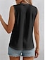 cheap Tank Tops &amp; Camis-Women&#039;s Tank Top Vest Sleeveless Crew Neck Black Summer