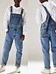 cheap Men&#039;s Jeans-Men&#039;s Jeans Denim Pants Denim Jumpsuit Ripped Multi Pocket Straight Leg Plain Wearable Outdoor Sports Outdoor Fashion Casual Black Dark Blue