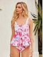 cheap Tankinis-Women&#039;s Swimwear Tankini 2 Piece Swimsuit Mesh Tie Dye Vacation Summer Bathing Suits
