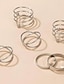 baratos Conjutos de Bijuteria-Conjunto de anéis For Mulheres Casamento Festa Presente Liga Estilo vintage