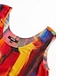 cheap Tank Tops &amp; Camis-Women&#039;s Camis Striped Abstract Work Daily Vacation Tiered Sleeveless Red Sleeveless Bohemia Crew Neck Summer