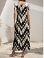 cheap Print Dresses-Women&#039;s Casual Dress Graphic Split Off Shoulder Maxi Dress