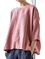 cheap Basic Women&#039;s Tops-Shirt Blouse Women&#039;s Yellow Pink Blue Plain Sexy Street Daily Fashion Round Neck Regular Fit S