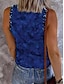 ieftine Bluze &amp; Camisole Damă-Pentru femei Bluză Vestă Fluture Imprimeu Vacanță Modern Casual Fără manșon Stil Nautic Albastru piscină Vară