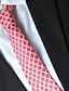 cheap Men&#039;s Ties &amp; Bow Ties-1Pc Man Necktie Pink Grid Width 8cm Bridegroom Groomsman Tie Business Manager Tie