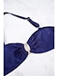 tanie Zestawy bikini-Damskie Normalny Stroje kąpielowe Bikini Kostium kąpielowy 2-częściowa Równina Stroje plażowe lato Kostiumy kąpielowe