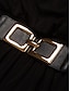 economico Jumpsuits-tuta da donna in chiffon nero con scollo all&#039;americana (cintura inclusa）