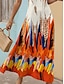 preiswerte Boho Kleider-Frauen Maxi Kleid Sommerkleid Blumen Kleid Sommerkleid Bohemia Stylisch Fließend Urlaub Lässig Date Lockere Passform Ölmalerei Ärmellos V-Ausschnitt Schwarz Blau Orange Grün Sommer Frühling