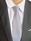זול עניבות ועניבות פרפר לגברים-1 יחידה עניבה לגבר אפור בהיר עניבה מנהל עסקים ברוחב 8 ס&quot;מ עניבה חתן חתן