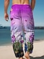 Недорогие Брюки с принтом-Мужские гавайские брюки с цветочным принтом, брюки для отдыха на открытом воздухе, свободный крой, микроэластичный