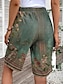 ieftine fund grafic-Pentru femei Pantaloni Scurți Pantaloni Poliester Talie Înaltă Lungimea genunchiului Verde Translucid Vară