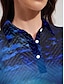 رخيصةأون مجموعة المصمم-نسائي قميص بولو أزرق بدون كم حماية الشمس قمم ملابس الجولف للسيدات، ملابس ملابس