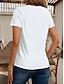 abordables Camisetas de mujer-Mujer Camiseta Animal Diario Fin de semana Estampado Blanco Manga Corta Moda Escote Redondo 3D cat Verano
