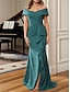 cheap Wedding Guest Dresses-A-Line Mermaid / Trumpet Wedding Guest Dresses Elegant Dress Performance Wedding Floor Length Sleeveless Cowl Neck Italy Satin Backless with Buttons 2024