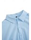 economico Strada-Per uomo Camicia Camicia di lino Camicia Estiva Camicia da Spiaggia Camicie sbottonate Semplice Casuale Quotidiano Blu Nero Bianco Rosa Manica Lunga Bavero Primavera &amp; Estate Abbigliamento