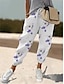 رخيصةأون سراويل تحتية قصيرة للنساء-نسائي تشينوز سراويل قطن جيب قطع عالية خصر عالي طويل أبيض الصيف