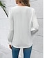 preiswerte Basic-Damenoberteile-Hemd Bluse Damen Schwarz Weiß Rote Glatt Spitze Strasse Täglich Modisch V Ausschnitt Regular Fit S